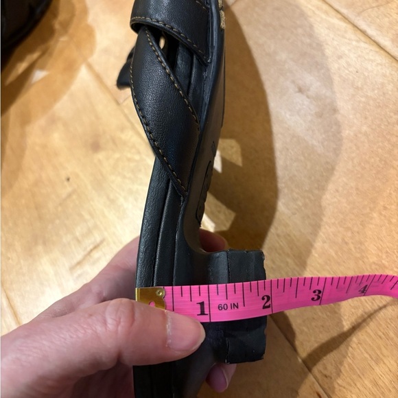 Born black leather slip on sandals 8 - Picture 8 of 9